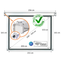 Elektrisch projectiescherm 100" - BOL.COM