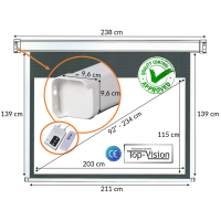 Elektrisch projectiescherm 92" - BOL.COM