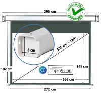 Elektrisch projectiescherm 120" - 305 cm (16:9) - BOL.COM