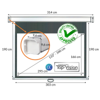 Manueel projectiescherm 133" - BOL.COM