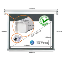 Elektrisch projectiescherm 133" - BOL.COM