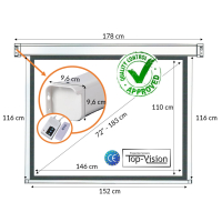 Elektrisch projectiescherm 72" - BOL.COM