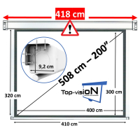  Écran électrique 200" - 508 cm (4:3)