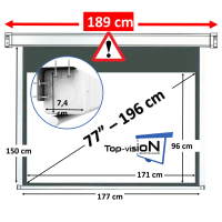  Ecran électrique 77" - 196 cm (16:9)