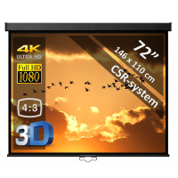  Écran Manuel 72" - 183 cm (4:3)