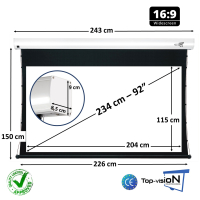 Tensioned screen 92" - 234cm (16:9)