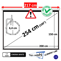  Écran manuel 100" - 254 cm (4:3) - economy