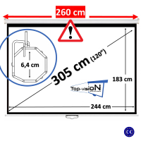  Écran manuel 120" - 305 cm (4:3) - economy
