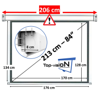 Ecran électrique 84" - 2m13 (4:3)
