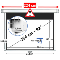 Écran manuel 92" - 234 cm (16:9)