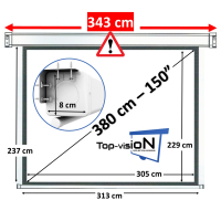  Ecran électrique 150" - 380 cm (4:3)