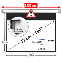  Écran manuel 77" - 196 cm (16:9)
