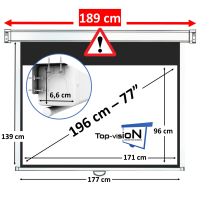  Écran manuel 77" - 196 cm (16:9)