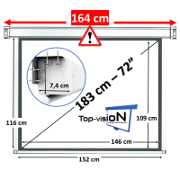  Ecran électrique 72" - 183 cm (4:3)