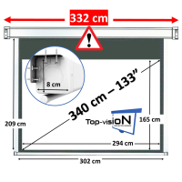 Electric screen 133" - 340 cm (16:9)