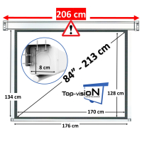  Ecran électrique 84" - 2m13 (4:3)