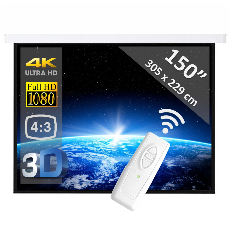  Ecran électrique 150" - 380 cm (4:3)