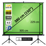Statiefscherm 150" mét opbergtas - BOL.COM